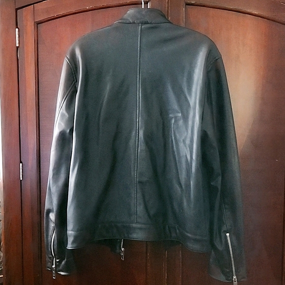 H&M Black Faux Leather Biker Jacket - Picture 2 of 6